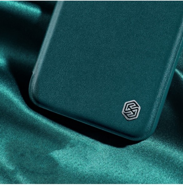 Nillkin Qin Cloth Pro Fodral för Samsung Galaxy S23+ Flip Cover Camera Cover Grå