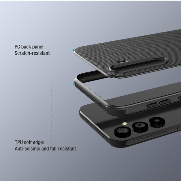 Nillkin Super Frosted Shield Pro Rugged Fodral till Samsung Galaxy S23 FE - Blå