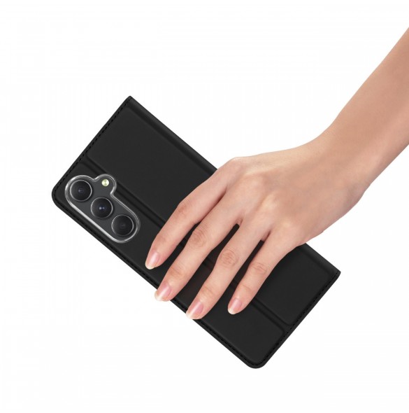 Plånboksfodral med ställ för Samsung Galaxy S23 FE Dux Ducis Skin Pro - svart