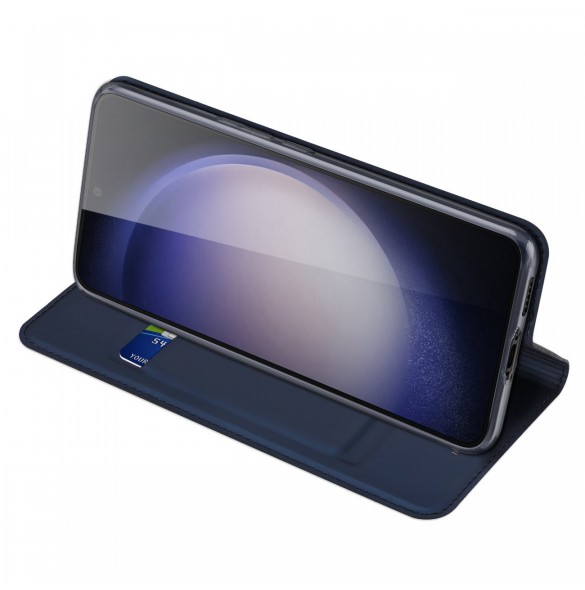 Plånboksfodral med ställ för Samsung Galaxy S23 FE Dux Ducis Skin Pro - blå