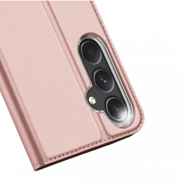 Plånboksfodral med ställ för Samsung Galaxy S23 FE Dux Ducis Skin Pro - rosa