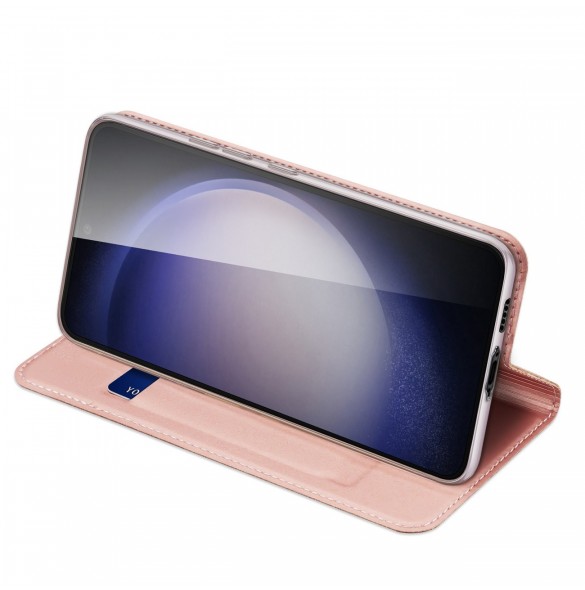 Plånboksfodral med ställ för Samsung Galaxy S23 FE Dux Ducis Skin Pro - rosa