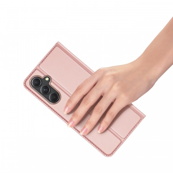 Plånboksfodral med ställ för Samsung Galaxy S23 FE Dux Ducis Skin Pro - rosa