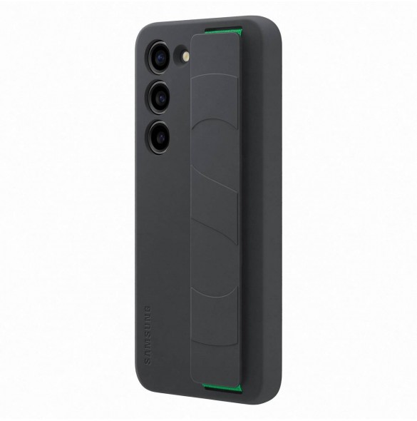 Samsung Silicone Grip Cover Fodral för Samsung Galaxy S23 silikonskal med handledsrem svart (EF-GS911TBEG