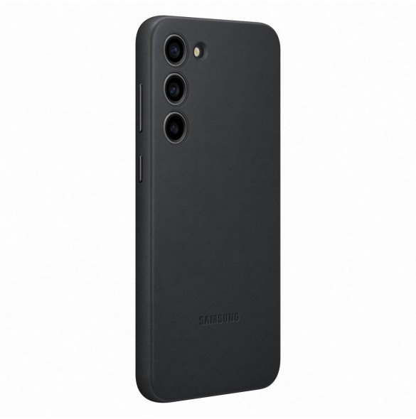 Samsung läderfodral för Samsung Galaxy S23+ skal tillverkat av svart naturläder (EF-VS916LBEGWW)