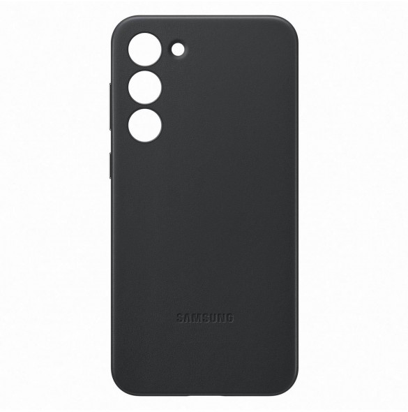 Samsung läderfodral för Samsung Galaxy S23+ skal tillverkat av svart naturläder (EF-VS916LBEGWW)