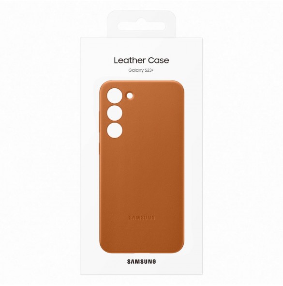 Samsung läderfodral för Samsung Galaxy S23+ äkta kamelläderfodral (EF-VS916LAEGWW)