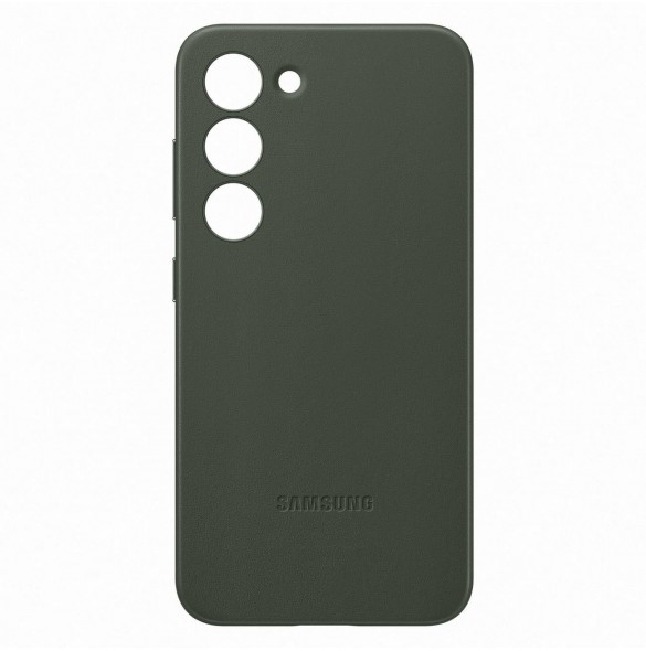 Samsung läderfodral för Samsung Galaxy S23 fodral tillverkat av naturligt lädergrönt (EF-VS911LGEGWW)