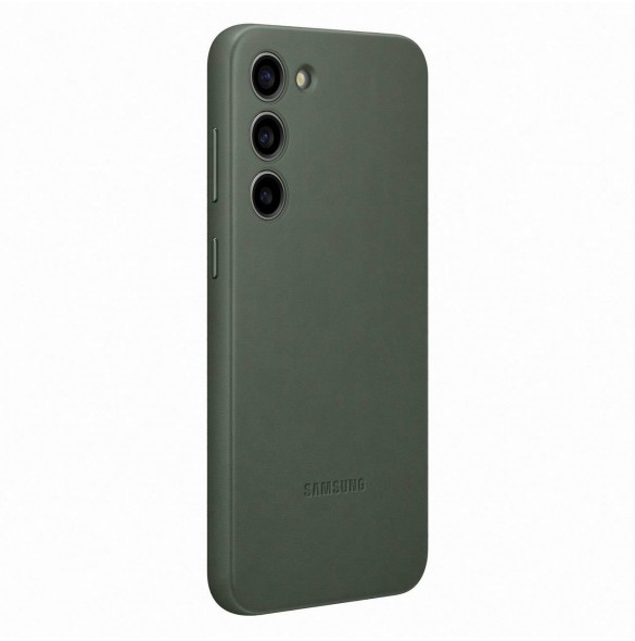 Samsung läderfodral för Samsung Galaxy S23+ fodral tillverkat av naturligt lädergrönt (EF-VS916LGEGWW)