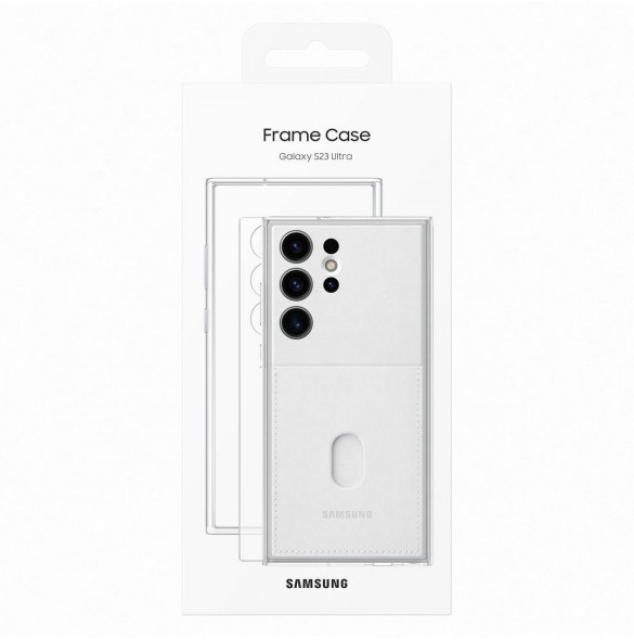 Samsung ramskydd till Samsung Galaxy S23 Ultra skal med utbytbara baksidor vit (EF-MS918CWEGWW)