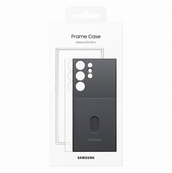 Samsung ramskydd för Samsung Galaxy S23 Ultra fodral med utbytbara baksidor svart (EF-MS918CBEGWW)