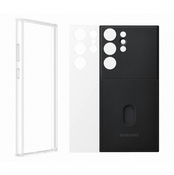 Samsung ramskydd för Samsung Galaxy S23 Ultra fodral med utbytbara baksidor svart (EF-MS918CBEGWW)