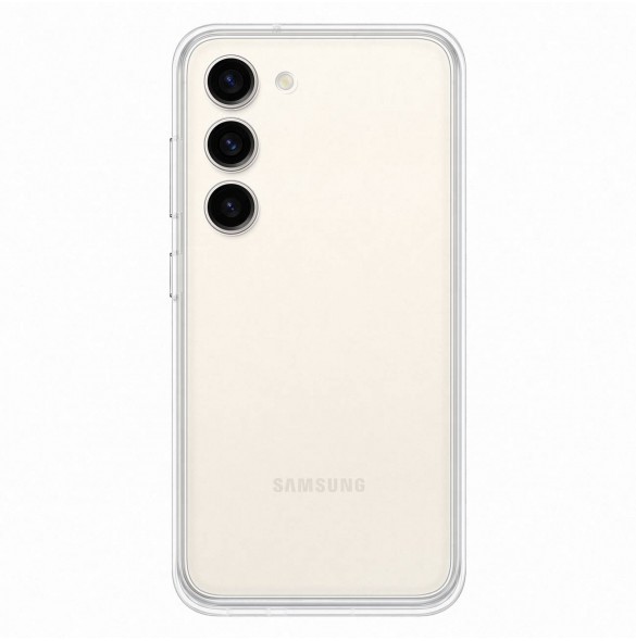 Samsung ramskydd för Samsung Galaxy S23 fodral med utbytbara baksidor vit (EF-MS911CWEGWW)