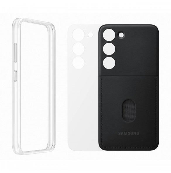 Samsung Frame Cover fodral för Samsung Galaxy S23 fodral med utbytbara baksidor svart (EF-MS911CBEGWW)