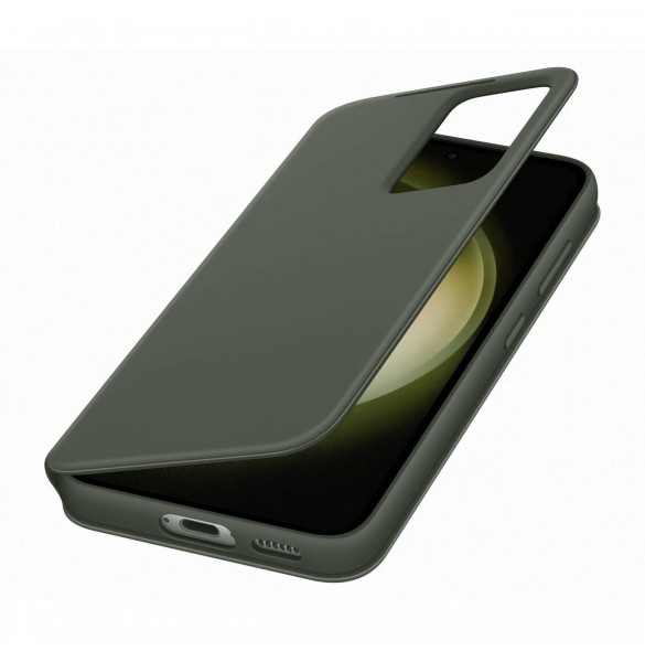 Samsung Smart View Wallet Fodral för Samsung Galaxy S23 Fodral med Smart Flip Window Card Wallet khaki (EF-ZS911CGEGWW)