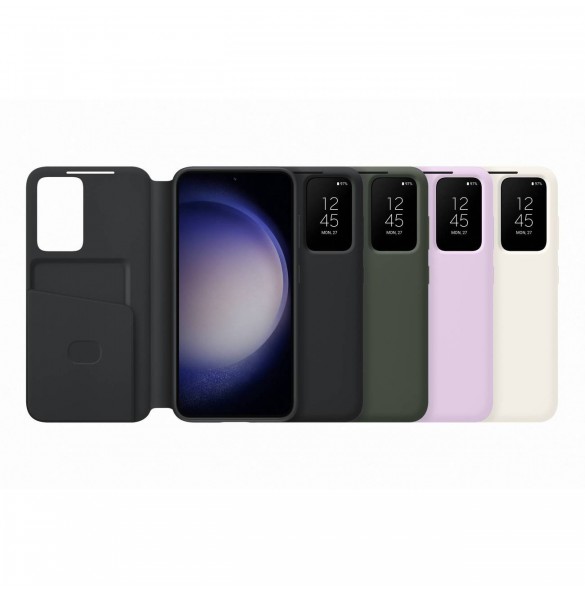 Samsung Smart View Wallet Fodral för Samsung Galaxy S23 Fodral med Smart Flip Window Card Wallet khaki (EF-ZS911CGEGWW)