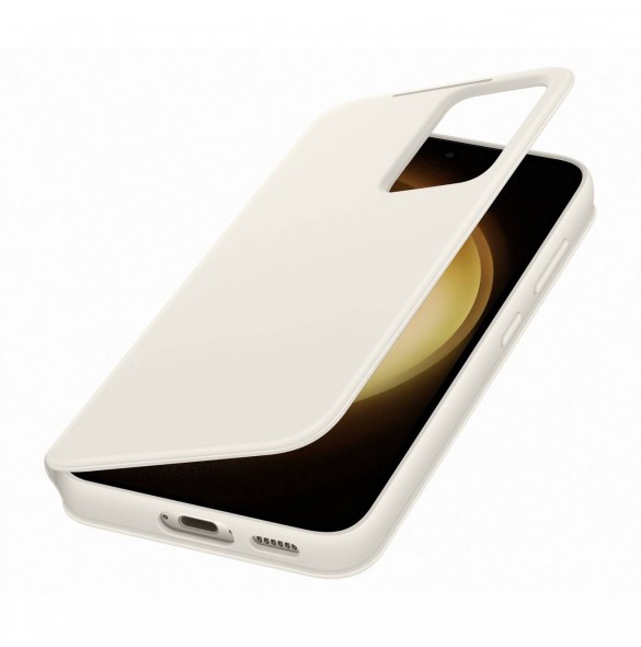 Samsung Smart View Wallet Case för Samsung Galaxy S23 Cover med Smart Flip Window Card Wallet Cream (EF-ZS911CUEGWW)