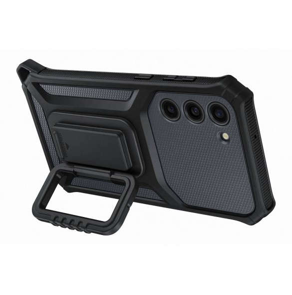 Samsung Rugged Gadget Case för Samsung Galaxy S23+ Rugged Cover Ring Hållare Stativ grå (EF-RS916CBEGWW)