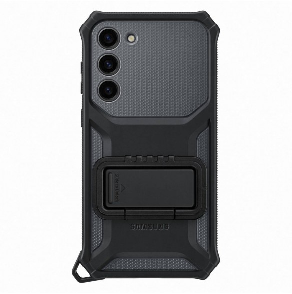 Samsung Rugged Gadget Case för Samsung Galaxy S23+ Rugged Cover Ring Hållare Stativ grå (EF-RS916CBEGWW)