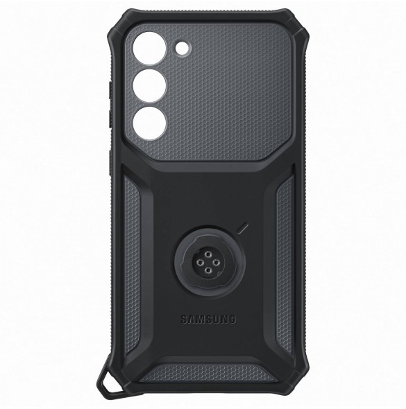Samsung Rugged Gadget Case för Samsung Galaxy S23+ Rugged Cover Ring Hållare Stativ grå (EF-RS916CBEGWW)