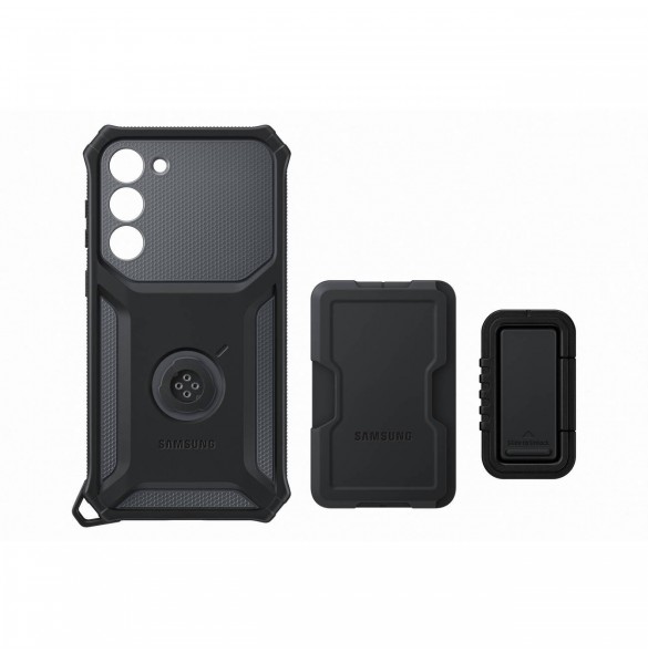 Samsung Rugged Gadget Case för Samsung Galaxy S23+ Rugged Cover Ring Hållare Stativ grå (EF-RS916CBEGWW)