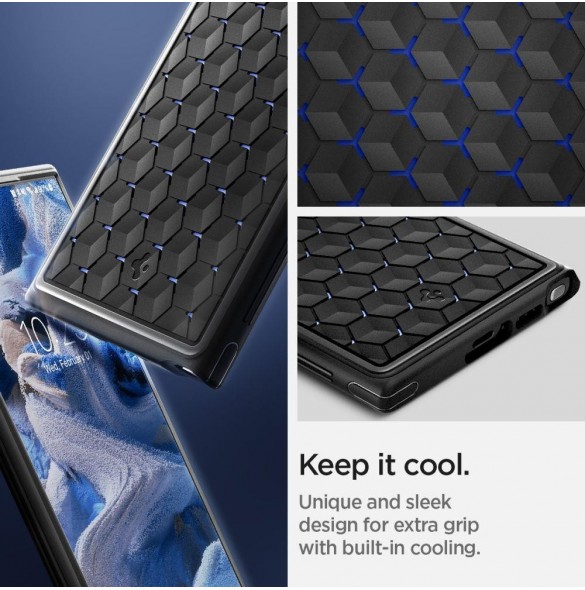 Spigen CRYO ARMOR GALAXY S23 ULTRA MAT SVART