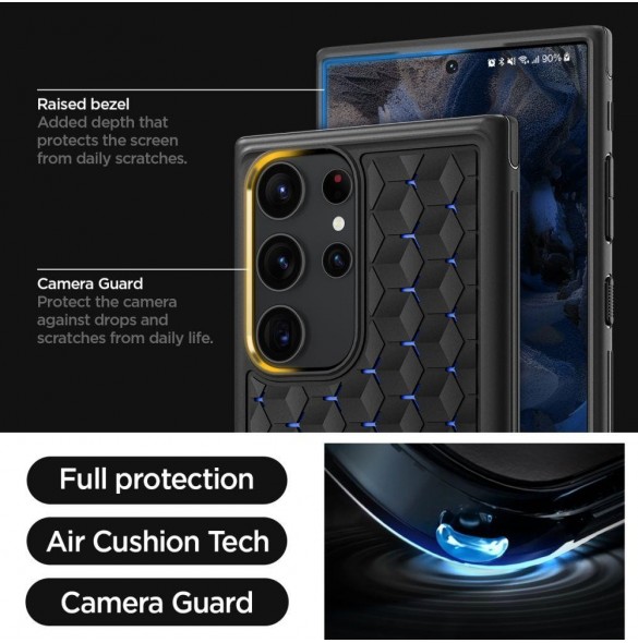 Spigen CRYO ARMOR GALAXY S23 ULTRA MAT SVART
