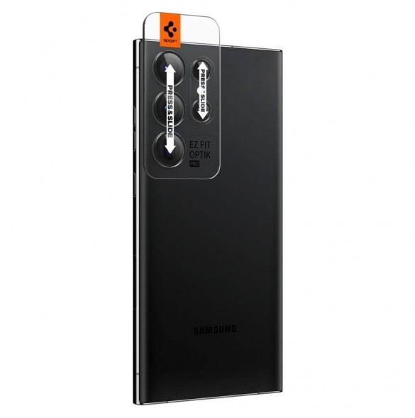 Spigen OPTIK.TR ”EZ FIT” CAMERA PROTECTOR 2-PACK GALAXY S23 ULTRA BLACK