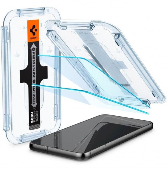 HÄRDAT GLAS Spigen GLAS.TR "EZ FIT" 2-PACK GALAXY S23 CLEAR