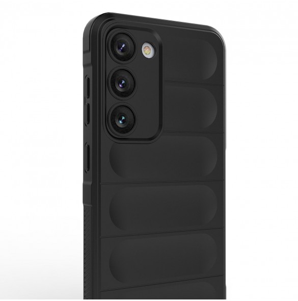 Magic Shield Fodral för Samsung Galaxy S23+ flexibelt pansarskal vinröd