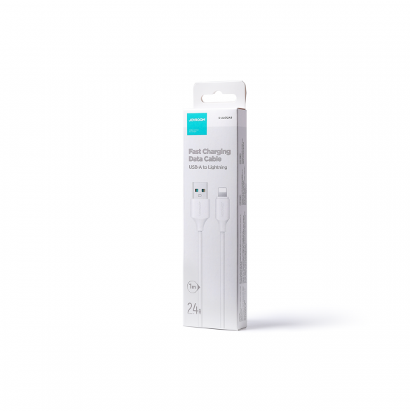 Joyroom USB-laddnings-/datakabel - Lightning 2,4A 1m Vit (S-UL012A9)