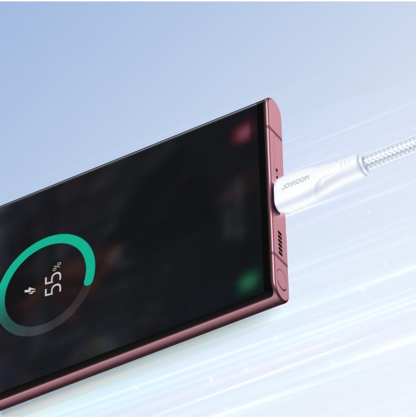 Joyroom USB-kabel - USB C 3A Surpass-serien för snabb laddning och dataöverföring 0,25 m vit (S-UC027A11)