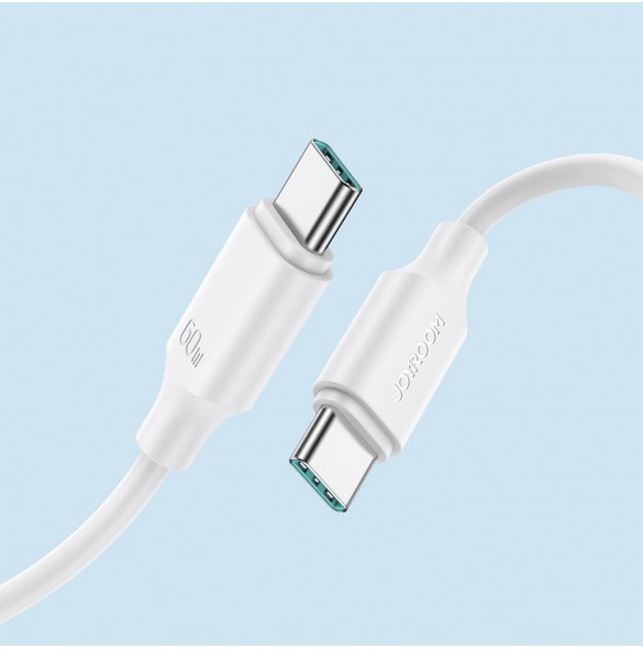 Joyroom-kabel USB-C - USB-C 480Mb/s 60W 1m vit (S-CC060A9)