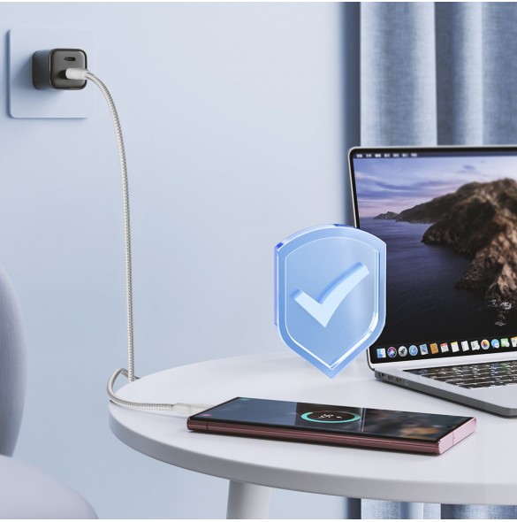 Joyroom USB-kabel - USB C 3A Surpass-serien för snabb laddning och dataöverföring 1,2 m vit (S-UC027A11)