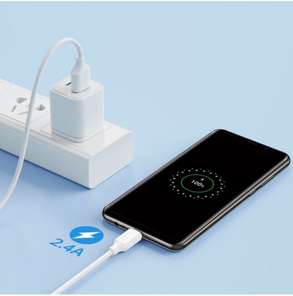 Joyroom-kabel USB-A - Micro USB 480Mb/s 2,4A 2m vit (S-UM018A9)