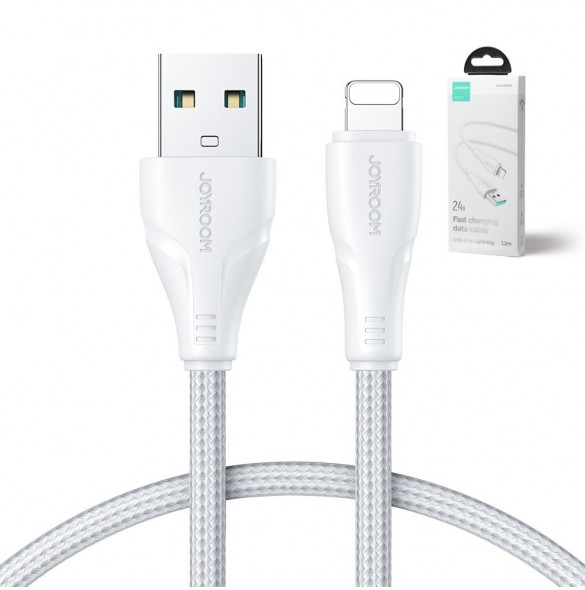 Joyroom-kabel USB - Lightning 2,4A Surpass Series 1,2 m vit (S-UL012A11)