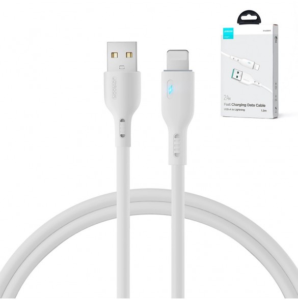 USB-kabel - Lightning 2,4A 1,2m Joyroom S-UL012A13 - vit