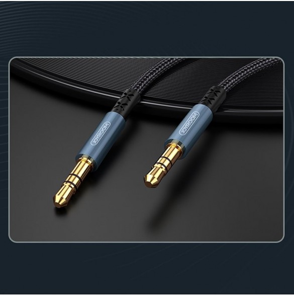 Joyroom stereoljud AUX-kabel 3,5 mm minijack 1 m mörkblå (SY-10A1)