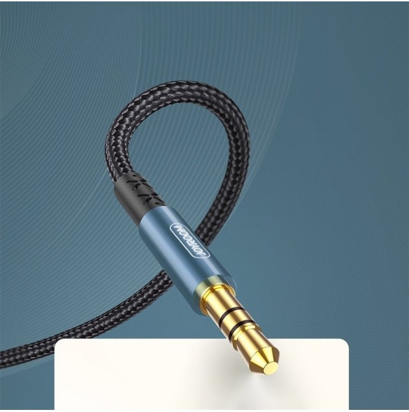 Joyroom stereoljudkabel AUX 3,5 mm minijack 1 m svart (SY-10A1)