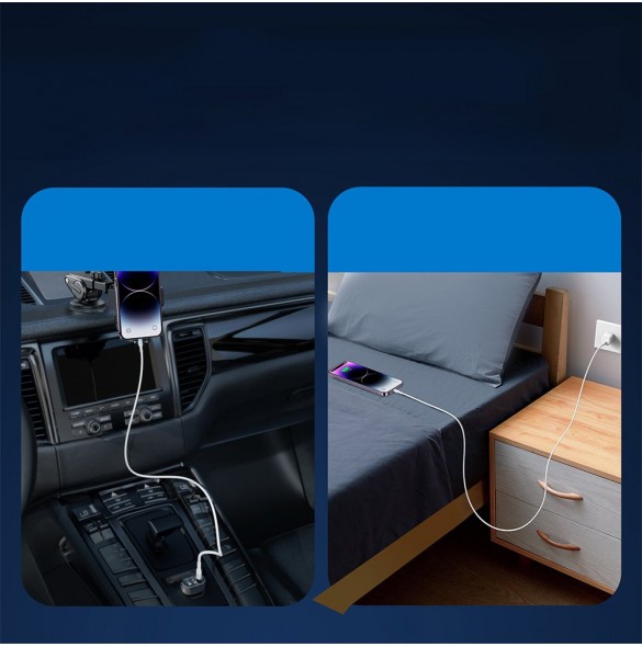 USB-kabel - Lightning 2,4A 2m Joyroom S-UL012A13 - vit