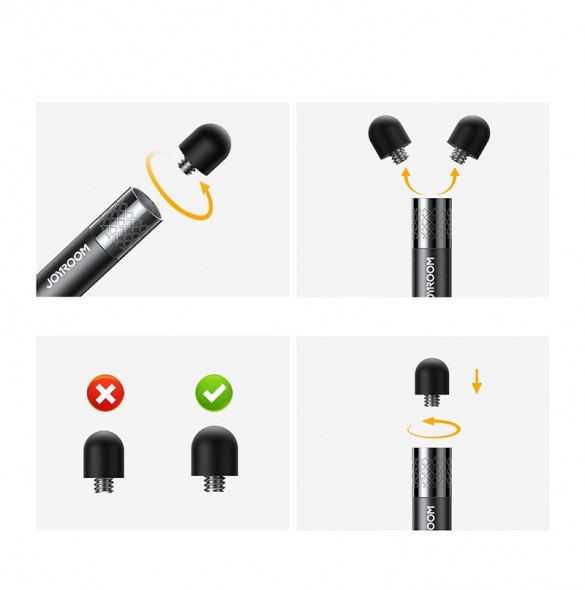 Joyroom Passive Stylus Stylus för surfplatta Smartphone Svart (JR-DR01)