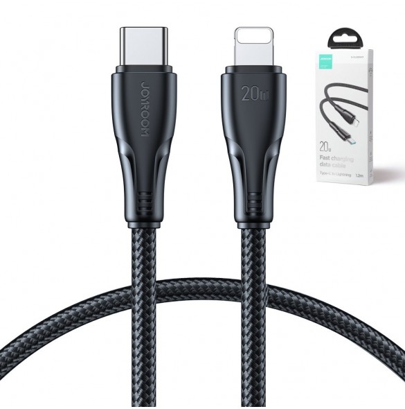 Joyroom USB C - Lightning 20W Surpass Series-kabel för snabb laddning och dataöverföring 1,2 m svart (S-CL020A11)