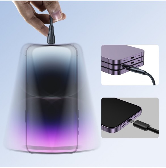 Joyroom USB C - Lightning 20W Surpass Series-kabel för snabb laddning och dataöverföring 1,2 m svart (S-CL020A11)