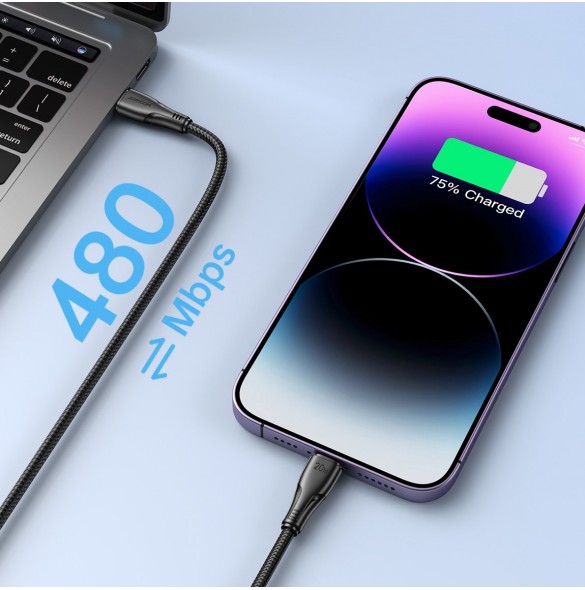 Joyroom USB C - Lightning 20W Surpass Series-kabel för snabb laddning och dataöverföring 1,2 m svart (S-CL020A11)