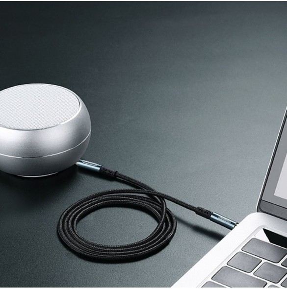 Joyroom stereoljud AUX-kabel 3,5 mm minijack 2 m svart (SY-20A1)
