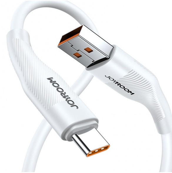 Joyroom USB-kabel - USB Typ C för snabbladdning/dataöverföring 6A 1m vit (S-1060M12)