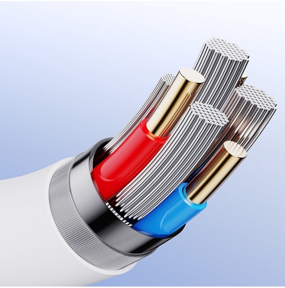 Joyroom USB-kabel - USB Typ C för snabbladdning/dataöverföring 6A 1m vit (S-1060M12)