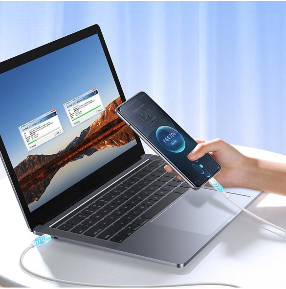 Joyroom USB-kabel - USB Typ C för snabbladdning/dataöverföring 6A 1m vit (S-1060M12)