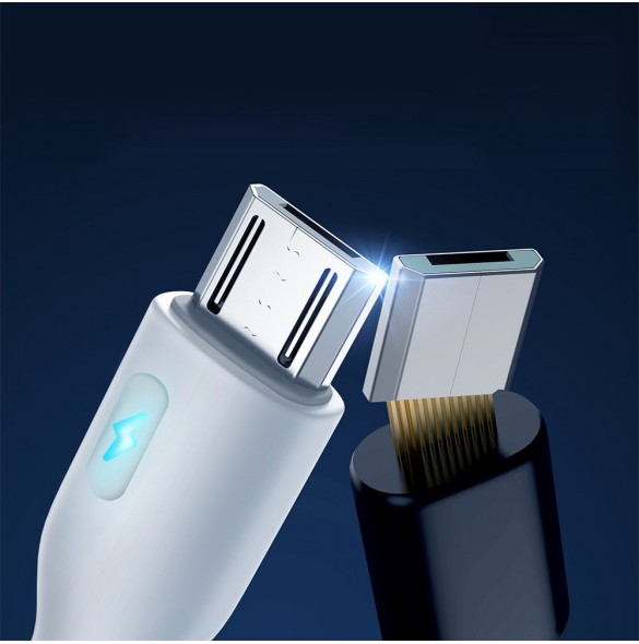USB-kabel - micro USB 2.4A 2m Joyroom S-UM018A13 - vit