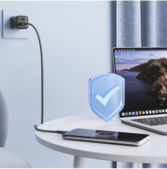 Joyroom USB-kabel - micro USB 2.4A Surpass-serien för snabb laddning och dataöverföring 2 m svart (S-UM018A11)